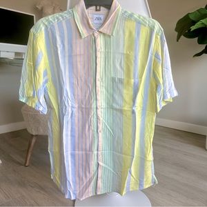 Zara Men’s Short Sleeve Button Down Shirt